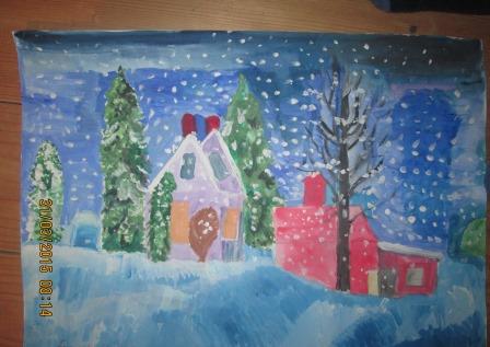 Рисунок "Зимой"